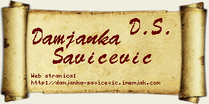 Damjanka Savićević vizit kartica
